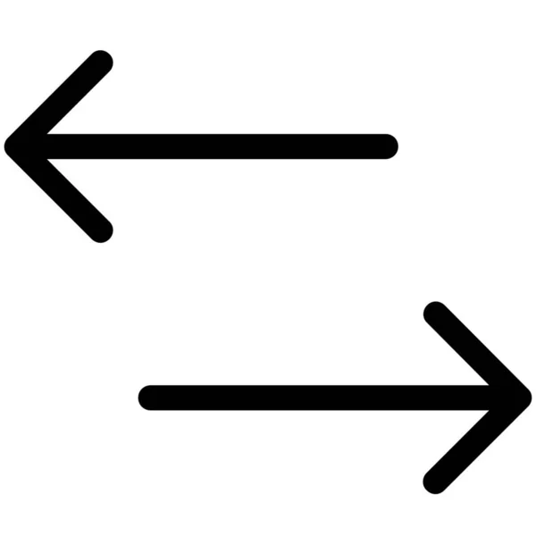 Pil Båda Riktnings Ikonen — Stock vektor