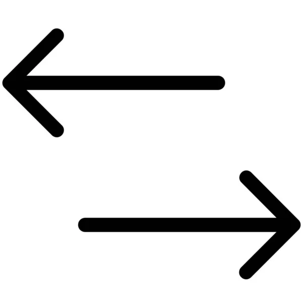 両方の方向のアイコンを矢印 — ストックベクタ