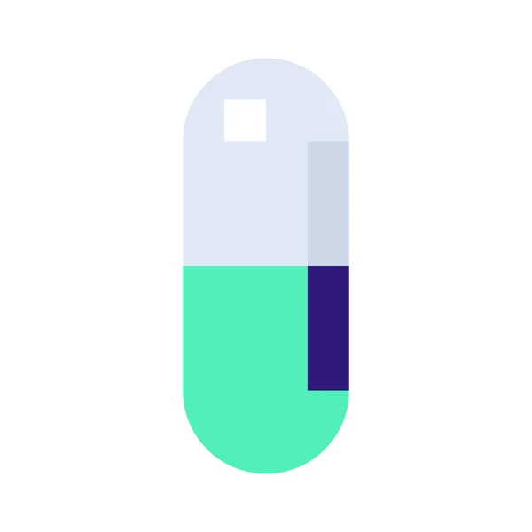 Antibiotics Cure Health Icon Flat Style — Stock Vector