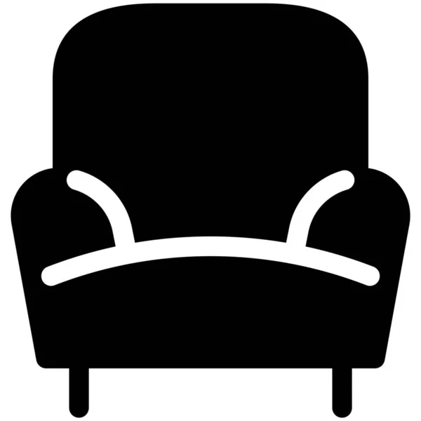 Interieur Stoel Fauteuil Pictogram Meubilair Home Decoraties Categorie — Stockvector