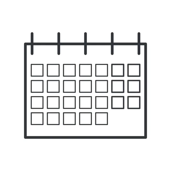 Icona Del Periodo Del Mese Calendario Stile Outline — Vettoriale Stock