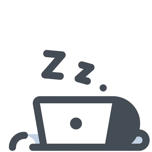 Desk Sleep Sleeping Icon Filled Outline Style — Stock Vector