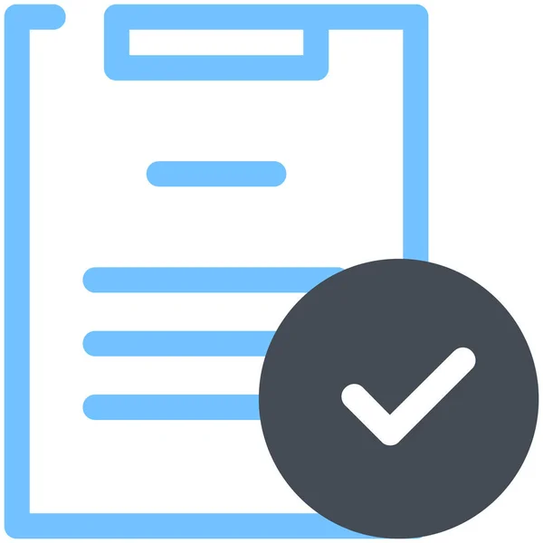 Goed Keuren Checklist Klembord Pictogram Shopping Commerce Categorie — Stockvector