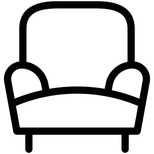 Poltrona Icona Mobili Sedia Nella Categoria Mobili Decorazioni Casa — Vettoriale Stock