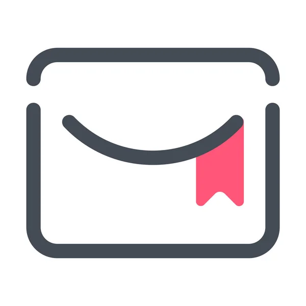 Verbindungs Mail Umschlagsymbol Umriss Stil — Stockvektor