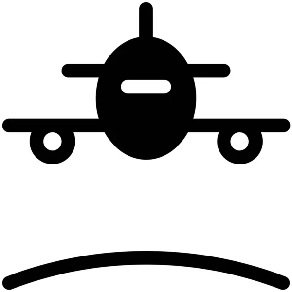 Icône Aéroport Vol Atterrissage — Image vectorielle
