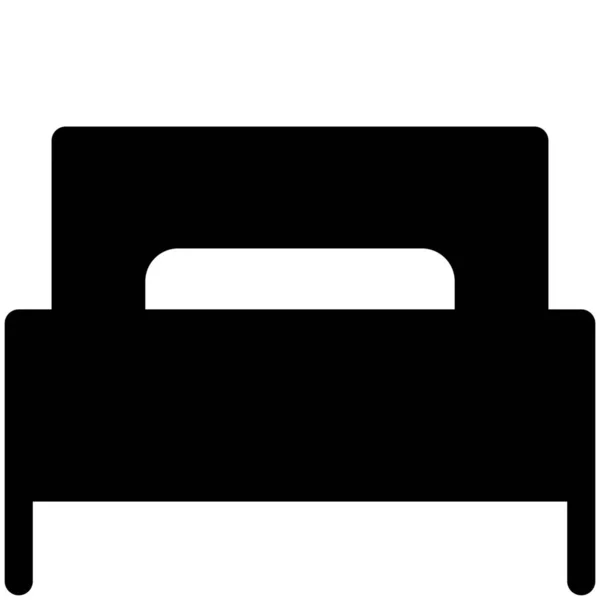 Иконка Спальни Категории Мебель Домашние Украшения — стоковый вектор