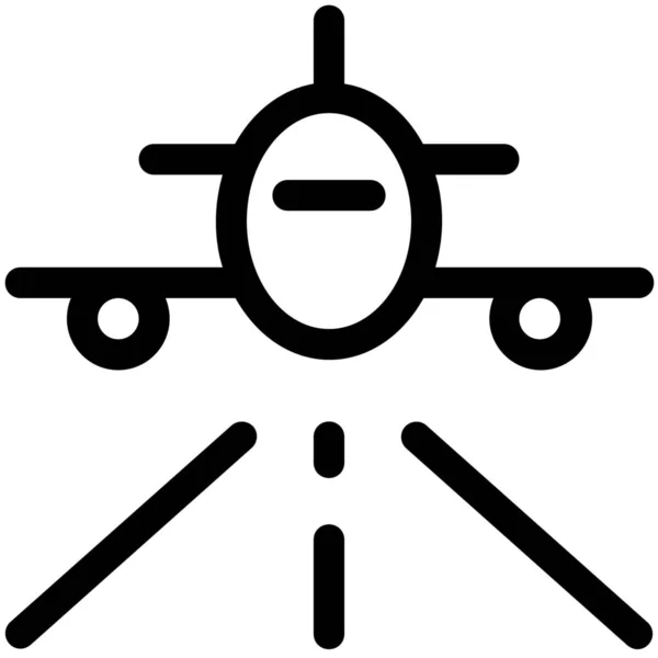 Airport Flight Landing Icon — Stock Vector