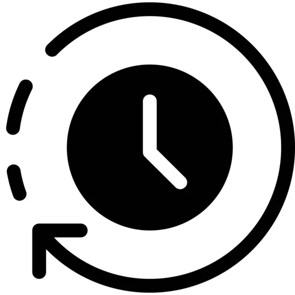 Timer Ronde Pijlen Pictogram — Stockvector