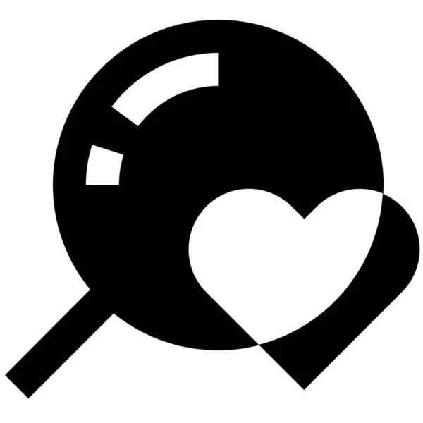 Hjerte Kærlighed Søgning Ikon Kærlighed Romantik Kategori – Stock-vektor