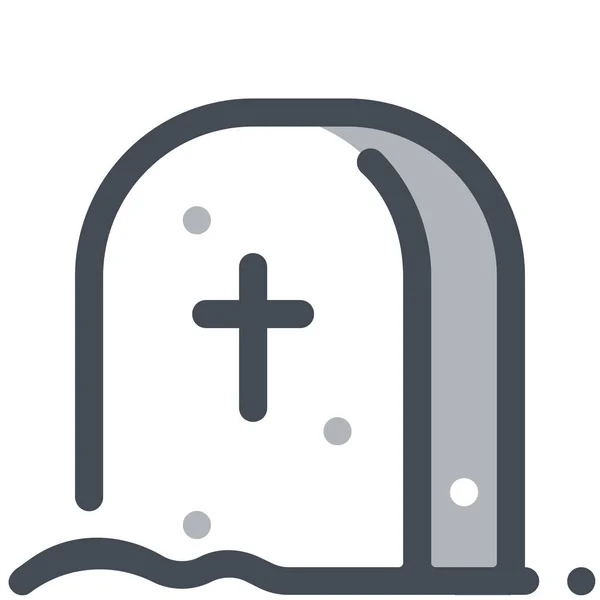 Lápida Funeraria Icono Del Cementerio Otra Categoría Días Festivos — Archivo Imágenes Vectoriales