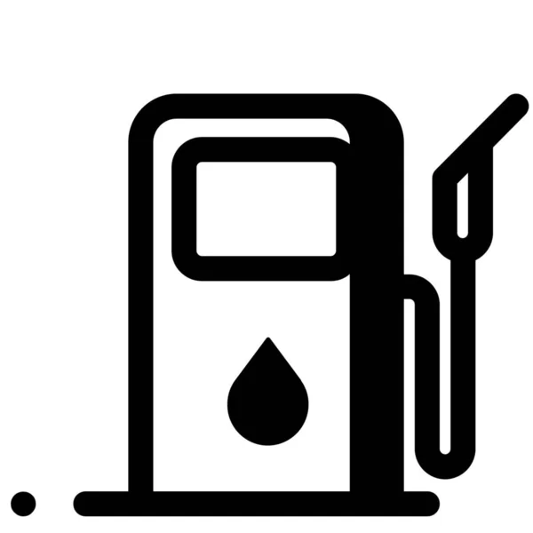 Brandstof Gas Benzine Pictogram Omtrek Stijl — Stockvector