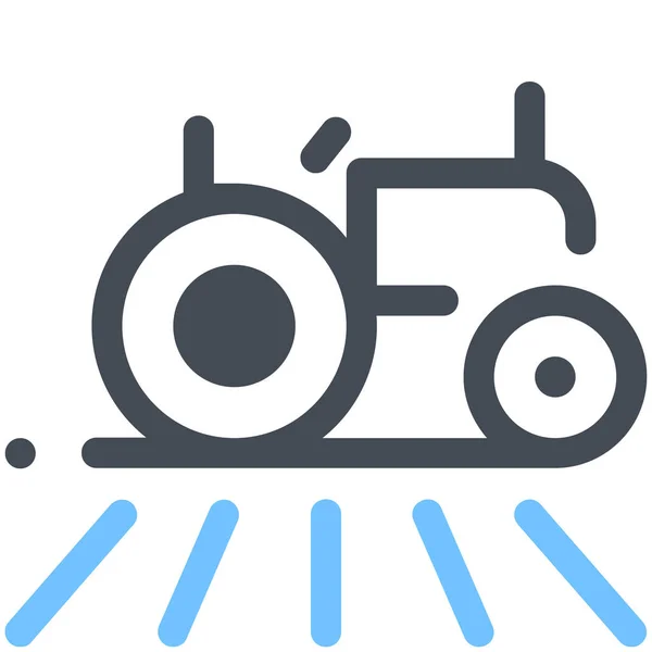 Icono Del Vehículo Tractor Granja Categoría Agricultura Agricultura Jardinería — Vector de stock