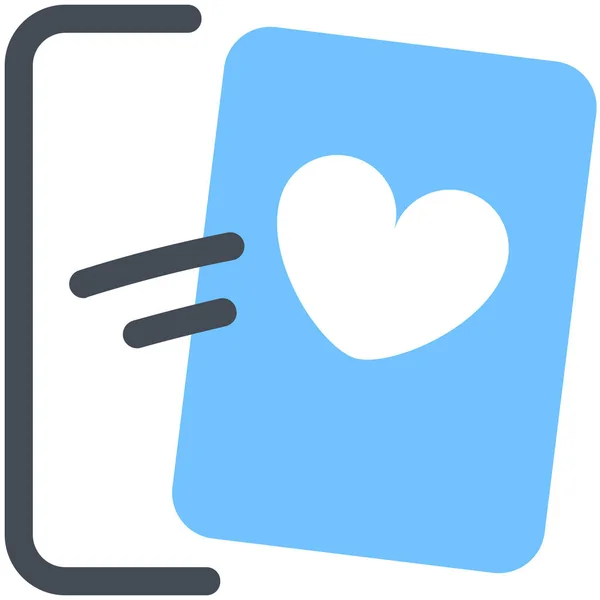 Swipe Phone Heart Icon Love Romance Category — Stock Vector