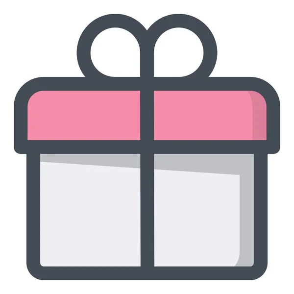 Search Birthday Box Icon Filled Outline Style — Stock Vector