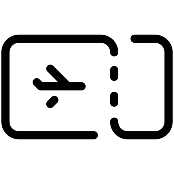 Flugticket Symbol — Stockvektor