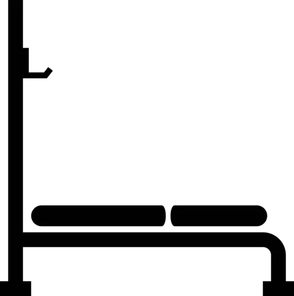 Lange Halter Bank Gym Pictogram — Stockvector