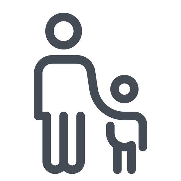 Ikona Lidského Potomka Účtu Vyplněném Stylu Osnovy — Stockový vektor