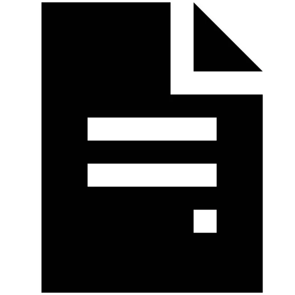 Dokument Datei Office Symbol Solid Stil — Stockvektor