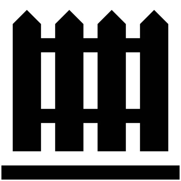 Ikona Ogrodzenia Architektonicznego Stylu Solid — Wektor stockowy