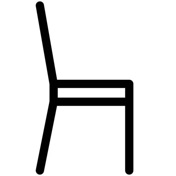 Іконка Крісла Стілець Меблів Стилі Контур — стоковий вектор