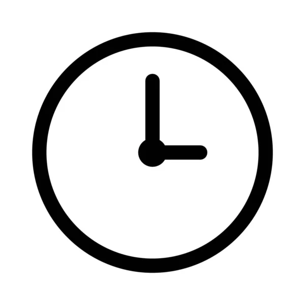 Icono Control Reloj Construcción Estilo Esquema — Vector de stock