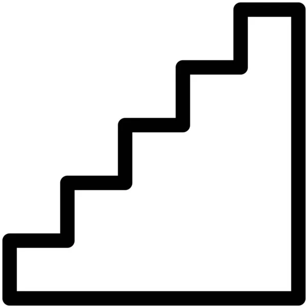 Bútor Belső Lépcső Ikon Bútor Lakberendezési Kategória — Stock Vector