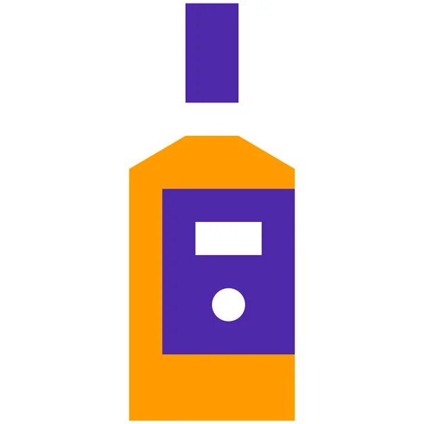 Icono Bebida Botella Alcohólica Estilo Plano — Archivo Imágenes Vectoriales