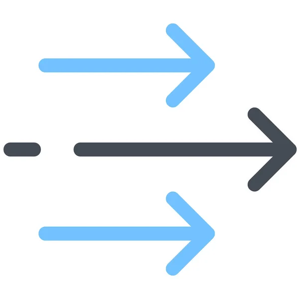 Pijl Meerdere Pictogram — Stockvector