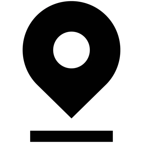Location Map Pin Symbol Solidem Stil — Stockvektor
