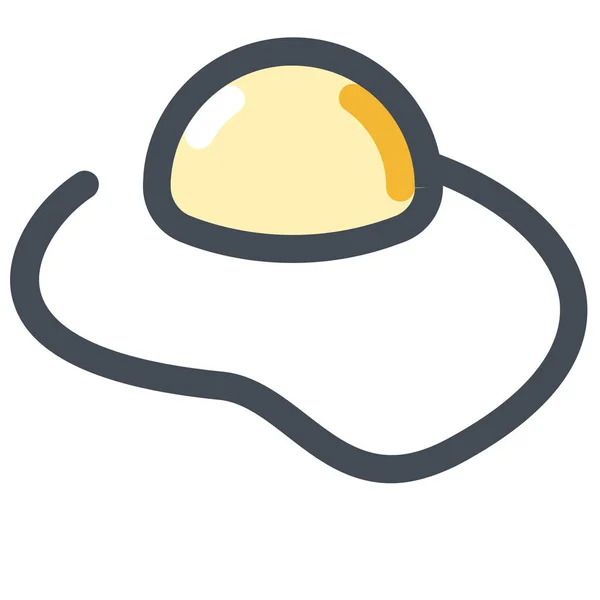 Икона Яйца Курицы Завтрак Летней Категории — стоковый вектор