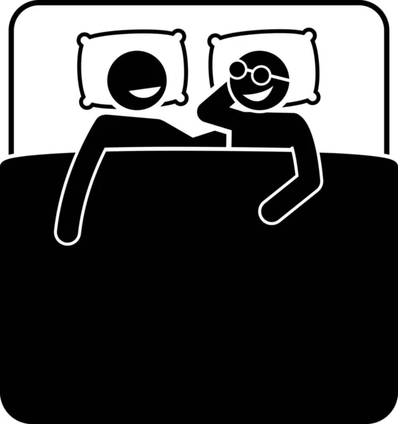 Κρεβάτι Υπνοδωμάτιο Ζευγάρι Εικονίδιο Στερεό Στυλ — Διανυσματικό Αρχείο
