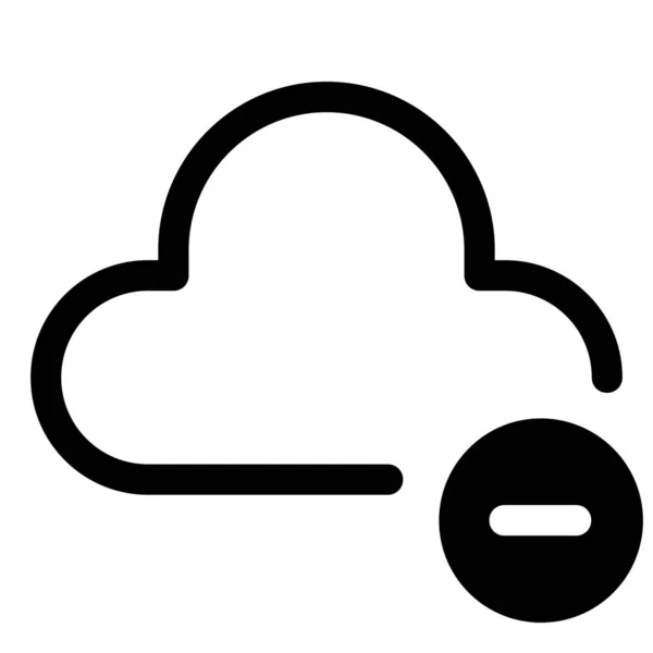Ikona Usuwania Plików Chmurze — Wektor stockowy