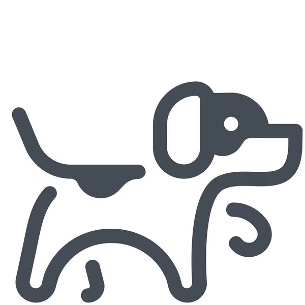 Animal Cão Pet Ícone Categoria Animais — Vetor de Stock