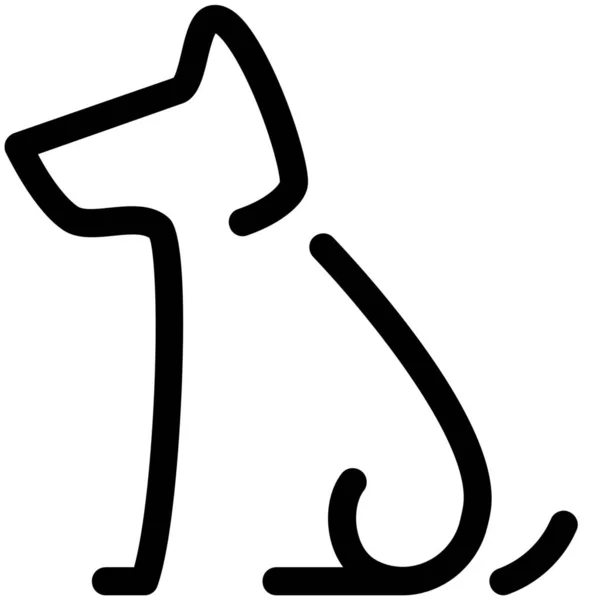 Djur Hund Däggdjur Ikon — Stock vektor