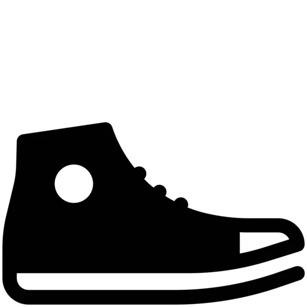 Converse Shoes Sneakers Icon Solid Style — Stock Vector