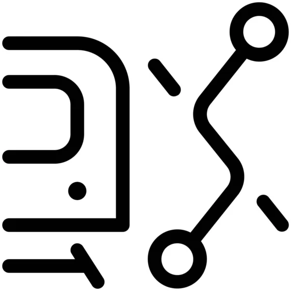 Ikona Metra Nawigacji Drogowej — Wektor stockowy