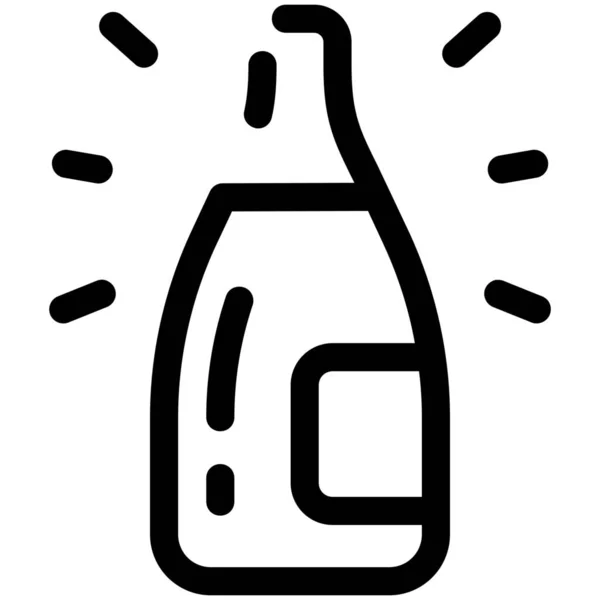 Αλκοόλ Σαμπάνια Ποτό Εικονίδιο Στην Κατηγορία Αγάπη Ειδύλλιο — Διανυσματικό Αρχείο