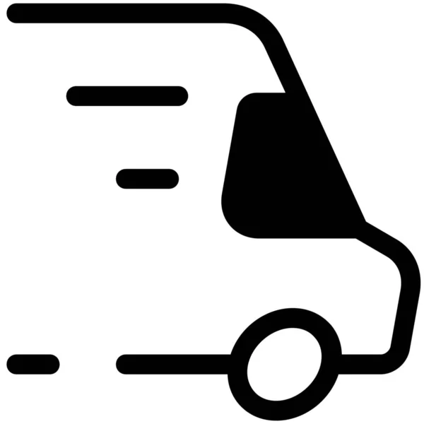 Minibus Logistics Delivery Icon — Stock Vector