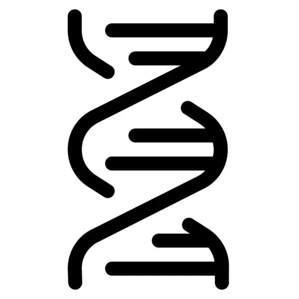 Dna螺旋教育遗传图标固体风格 — 图库矢量图片