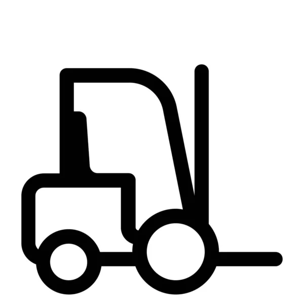 Constructie Heftruck Zwaar Icoon Outline Stijl — Stockvector