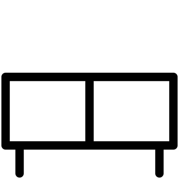 Nachttischmöbel Interieur Ikone Der Kategorie Möbel Wohndekoration — Stockvektor