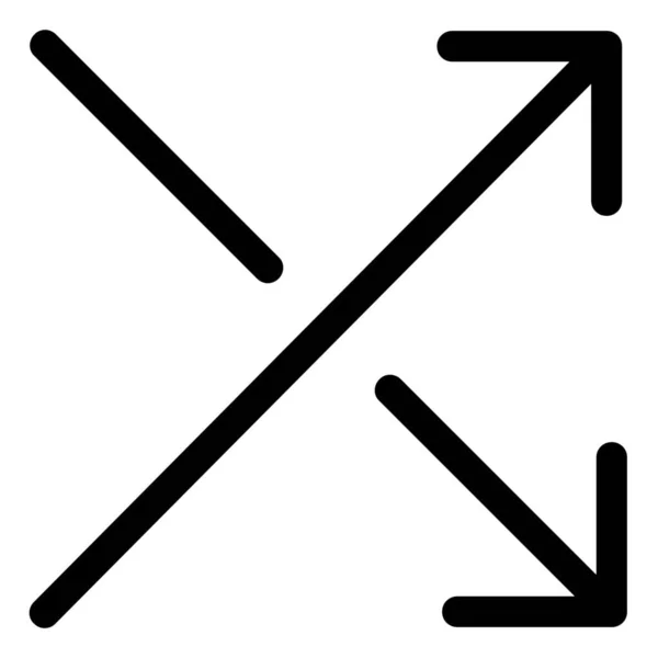 Cross Shuffle Swap Symbol — Stockvektor