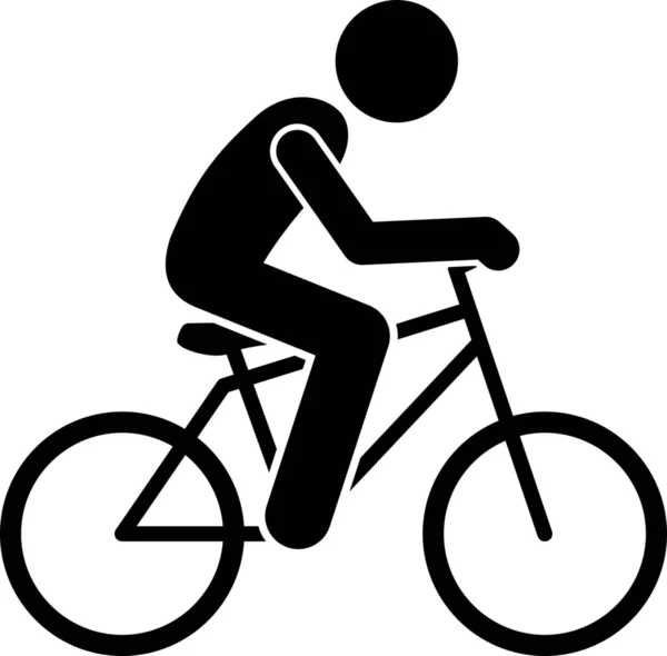Cykel Cyklist Ikon Fordon Och Transportsätt Kategori — Stock vektor
