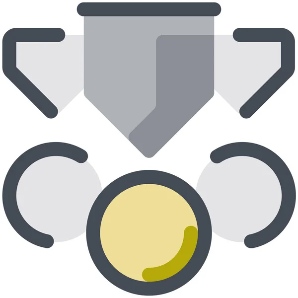 Ganadores Medallas Icono Icono — Vector de stock