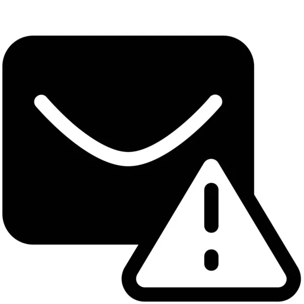 Alerta Atención Email Icono — Vector de stock