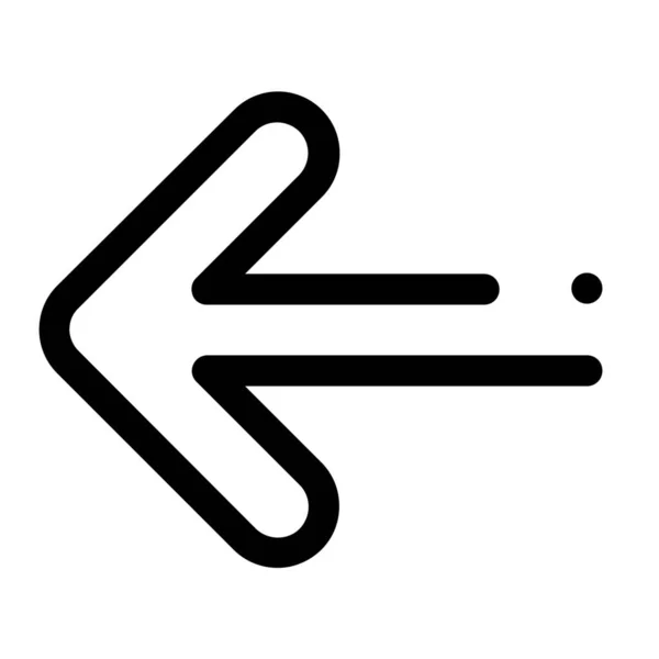 Pfeil Zurück Linkes Symbol — Stockvektor