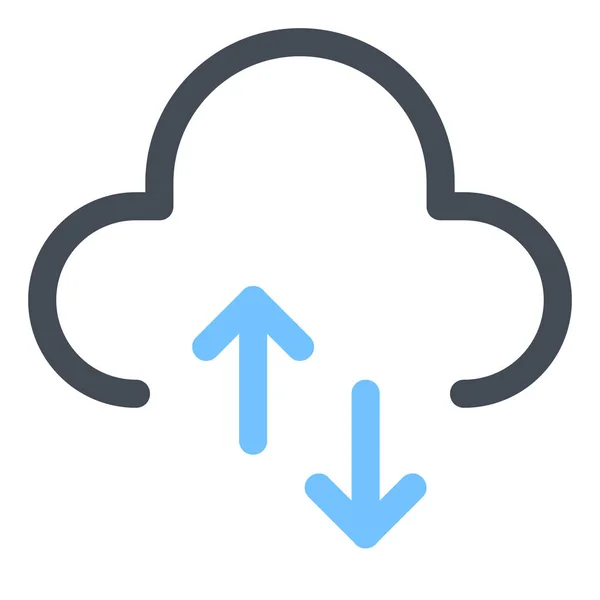 Cloud Connection Hosting Icon Outline Style — Stock Vector