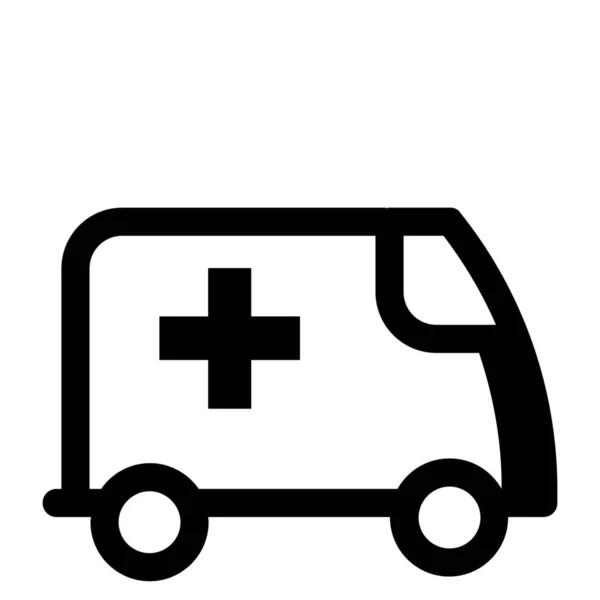 Krankenwagen Ikone Outline Stil — Stockvektor