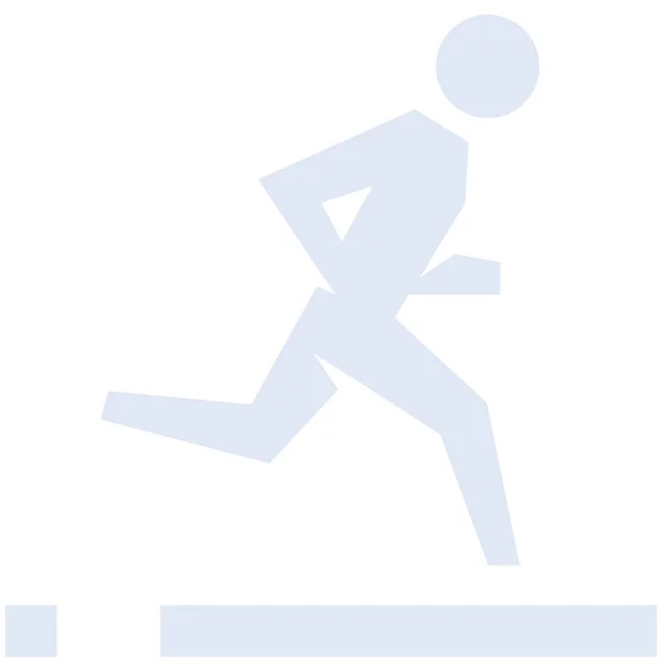 Fitness Marathon Run Icono Estilo Plano — Vector de stock